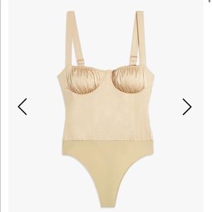 Danielle Bernstein RUCHED TANK STRETCH BODYSUIT